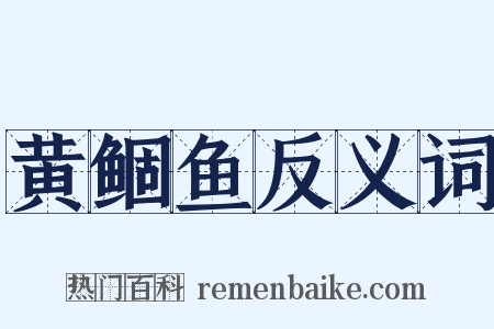黄鲴鱼反义词是什么意思的图片